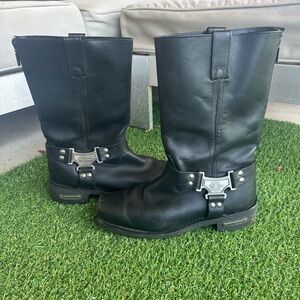 Milwaukee Harness biker boots